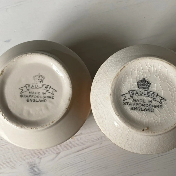 SADLER Made in Saffordshire ENGLAND MCM Vintage Milk & Sugar Set - Picture 6 of 12